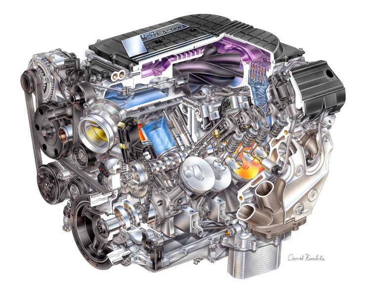 Двигатель Тахо 2015 GM-V8LT4-Cutaway