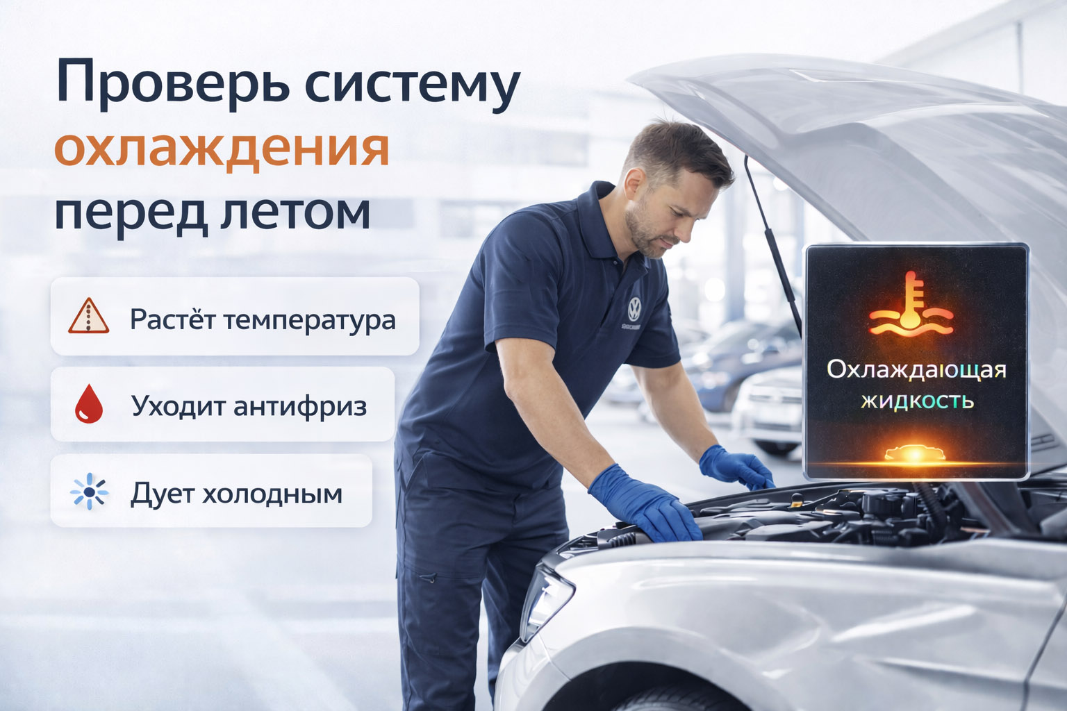 Система охлаждения Volkswagen перед летом: признаки проблем и что важно проверить